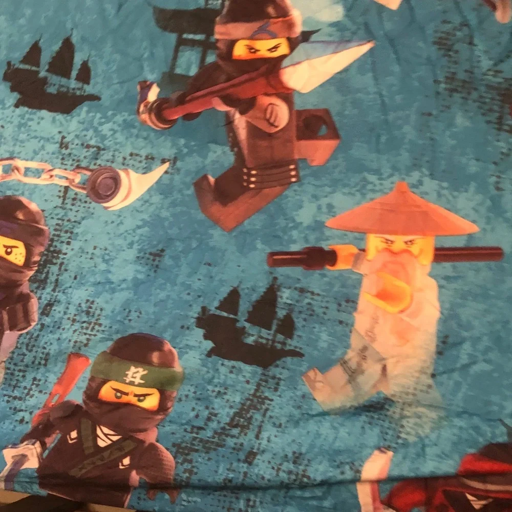 LEGO Ninjago Blue Character Print Twin Comforter Cover